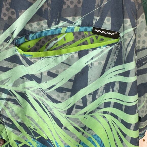 Pipeline Men's Hawaiian Aloha Vibrant Button Down Collar Shirt Tropical XXL - Picture 4 of 7